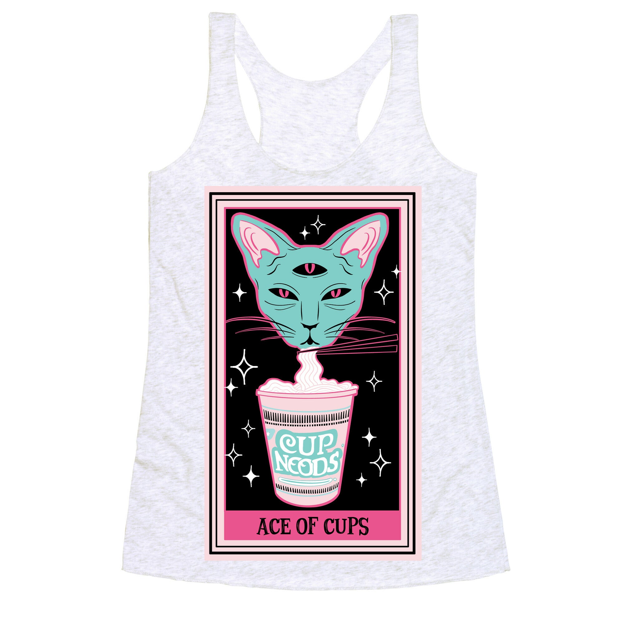 Creepy Cute Tarots: Ace of Cups Racerback Tank